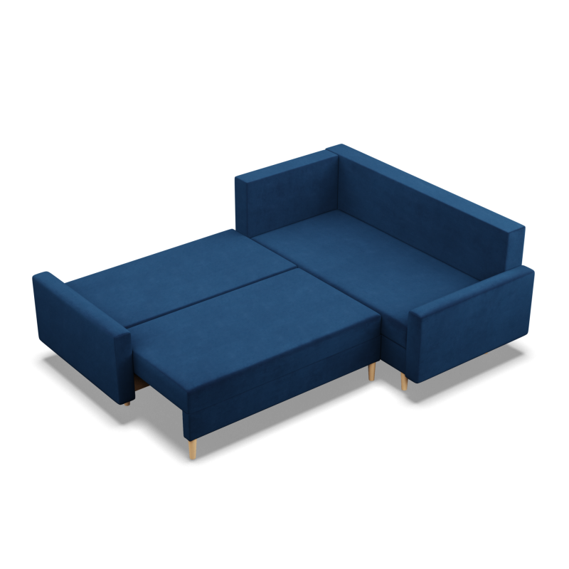 Ecksofa BLANK LO, Stoffart - Gruppe II, Füllung - Federkern, Seite - RECHTS, Farbe - DUNKELBLAU Ecksofa BLANK LO, Stoffart - Gruppe II, Füllung - Federkern, Seite - RECHTS, Farbe - DUNKELBLAU