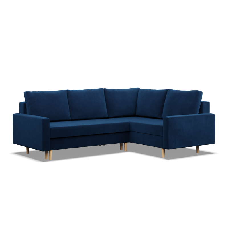 Ecksofa BLANK LO, Stoffart - Gruppe II, Füllung - Federkern, Seite - RECHTS, Farbe - DUNKELBLAU Ecksofa BLANK LO, Stoffart - Gruppe II, Füllung - Federkern, Seite - RECHTS, Farbe - DUNKELBLAU