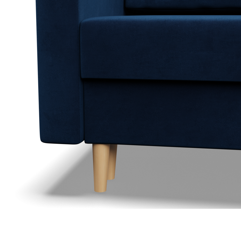 Ecksofa BLANK LO, Stoffart - Gruppe II, Füllung - Federkern, Seite - RECHTS, Farbe - DUNKELBLAU Ecksofa BLANK LO, Stoffart - Gruppe II, Füllung - Federkern, Seite - RECHTS, Farbe - DUNKELBLAU