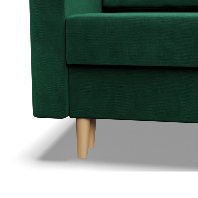 Ecksofa BLANK LO, Stoffart - II Gruppe, Füllung - Federkern, Seite - RECHTS, Farbe - FLASCHENGRÜN Ecksofa BLANK LO, Stoffart - II Gruppe, Füllung - Federkern, Seite - RECHTS, Farbe - FLASCHENGRÜN