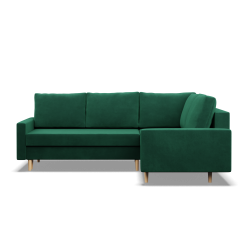 Ecksofa BLANK LO, Stoffart - II Gruppe, Füllung - Federkern, Seite - RECHTS, Farbe - FLASCHENGRÜN Ecksofa BLANK LO, Stoffart - II Gruppe, Füllung - Federkern, Seite - RECHTS, Farbe - FLASCHENGRÜN
