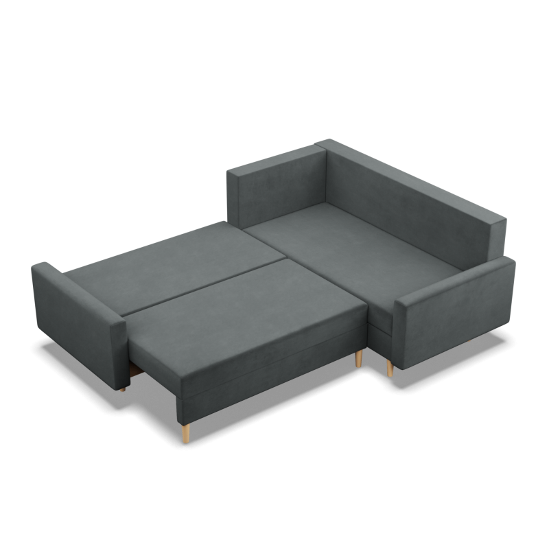 Ecksofa BLANK LO, Stoffart - Gruppe II, Füllung - Federkern, Seite - RECHTS, Farbe - DUNKELGRAU Ecksofa BLANK LO, Stoffart - Gruppe II, Füllung - Federkern, Seite - RECHTS, Farbe - DUNKELGRAU