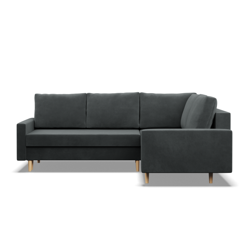 Ecksofa BLANK LO, Stoffart - Gruppe II, Füllung - Federkern, Seite - RECHTS, Farbe - DUNKELGRAU Ecksofa BLANK LO, Stoffart - Gruppe II, Füllung - Federkern, Seite - RECHTS, Farbe - DUNKELGRAU