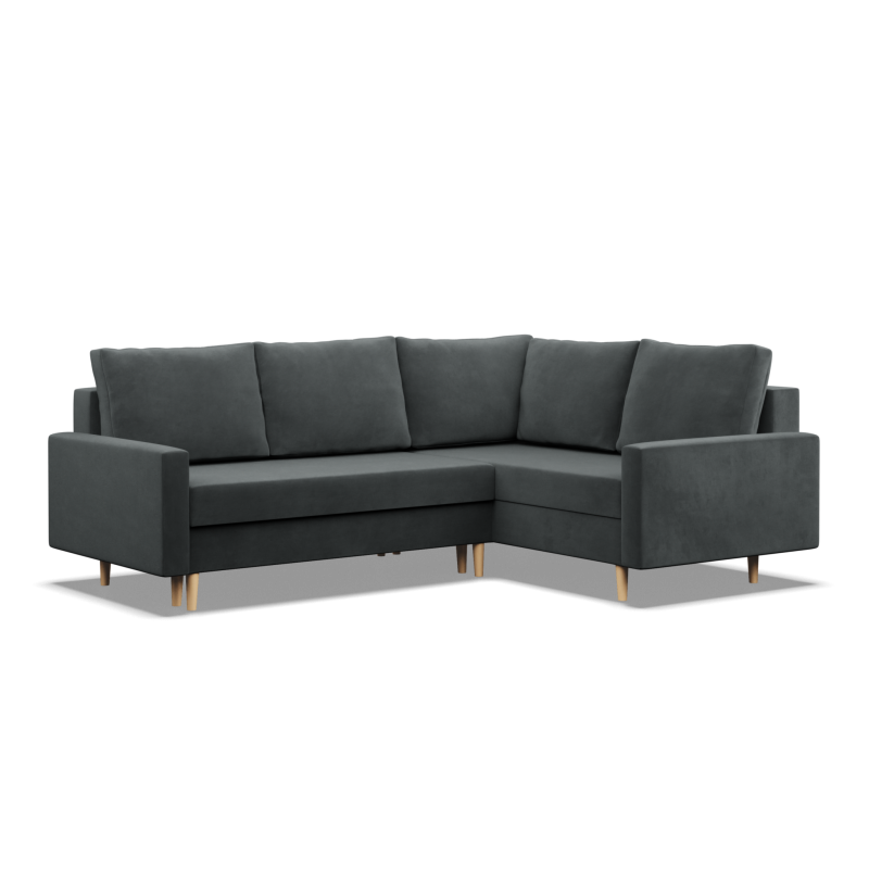 Ecksofa BLANK LO, Stoffart - Gruppe II, Füllung - Federkern, Seite - RECHTS, Farbe - DUNKELGRAU Ecksofa BLANK LO, Stoffart - Gruppe II, Füllung - Federkern, Seite - RECHTS, Farbe - DUNKELGRAU