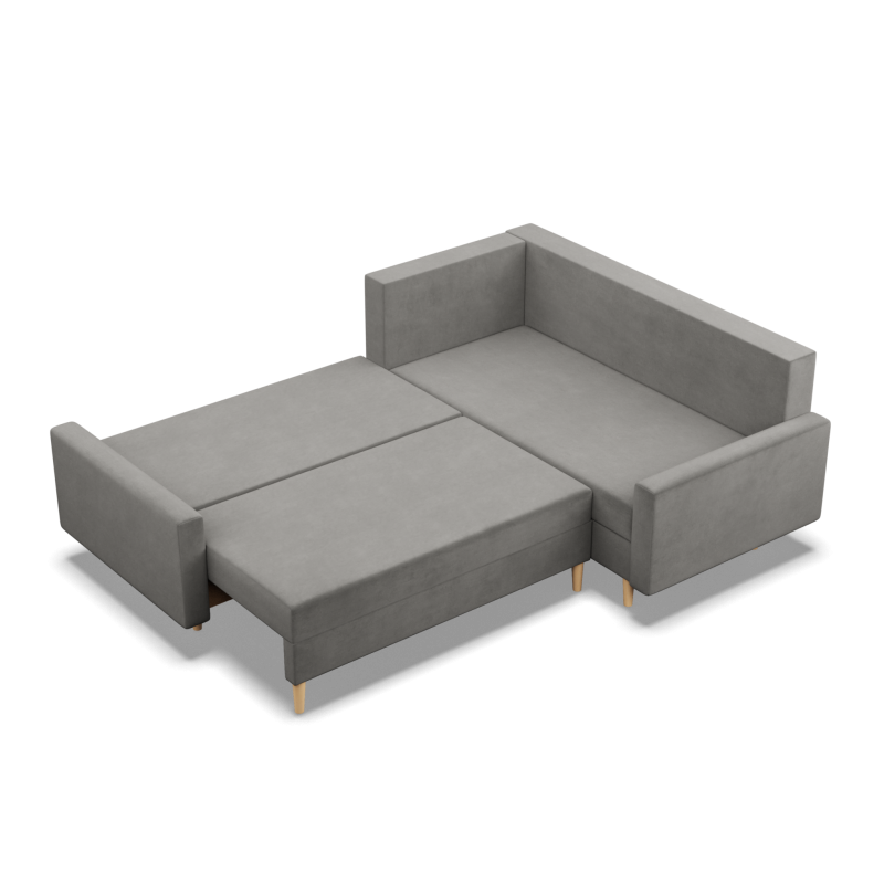Ecksofa BLANK LO, Stoffart - Gruppe II, Füllung - Federkern, Seite - RECHTS, Farbe - HELLGRAU Ecksofa BLANK LO, Stoffart - Gruppe II, Füllung - Federkern, Seite - RECHTS, Farbe - HELLGRAU
