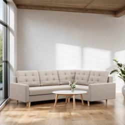 Ecksofa BLANK LO, Stoffart - Gruppe II, Füllung - Federkern, Seite - RECHTS, Farbe - BEIGE Ecksofa BLANK LO, Stoffart - Gruppe II, Füllung - Federkern, Seite - RECHTS, Farbe - BEIGE
