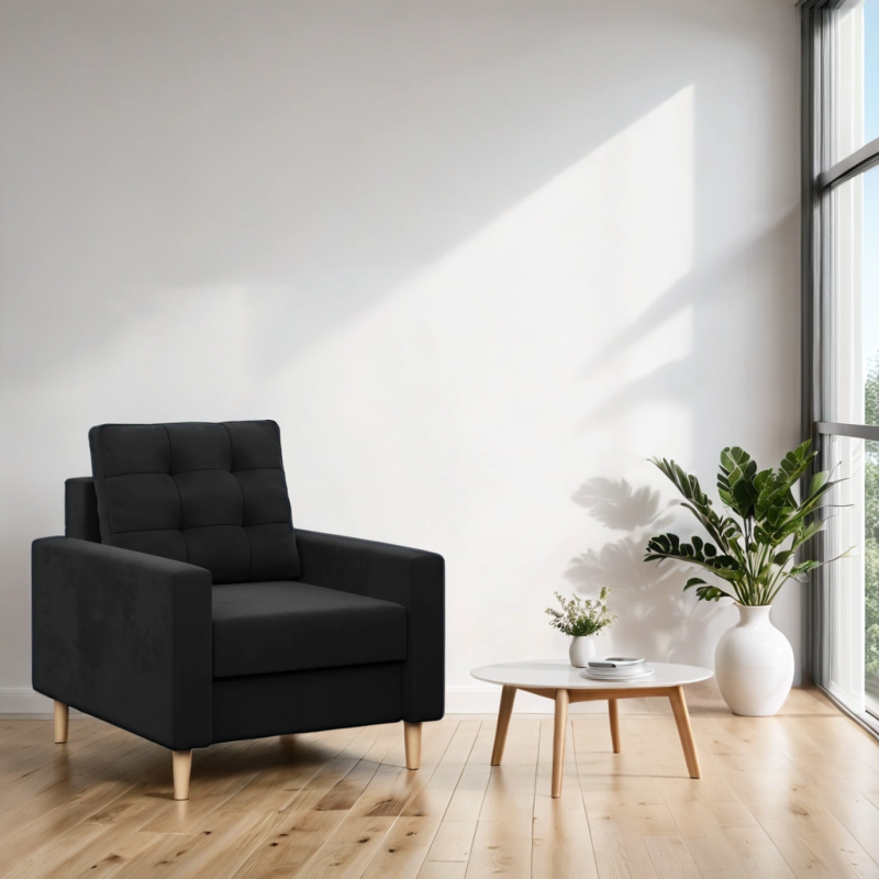 Chair BLANK, Fabric type - Group I, Filling - Foam, Color - BLACK Chair BLANK, Fabric type - Group I, Filling - Foam, Color - BLACK