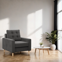 BLANK Armchair, Fabric Type - Group I, Filling - Foam, Color - GREY BLANK Armchair, Fabric Type - Group I, Filling - Foam, Color - GREY
