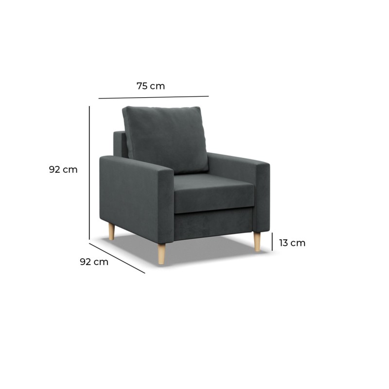 Chair BLANK, Fabric type - Group II, Filling - Spring, Color - LIGHT GRAY Chair BLANK, Fabric type - Group II, Filling - Spring, Color - LIGHT GRAY