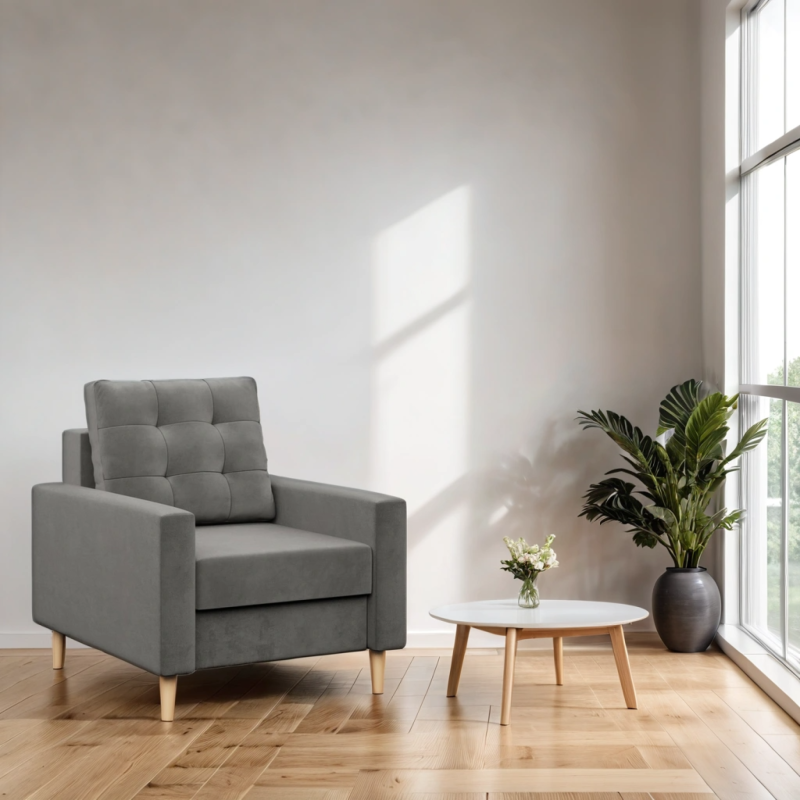 Chair BLANK, Fabric type - Group II, Filling - Spring, Color - LIGHT GRAY Chair BLANK, Fabric type - Group II, Filling - Spring, Color - LIGHT GRAY