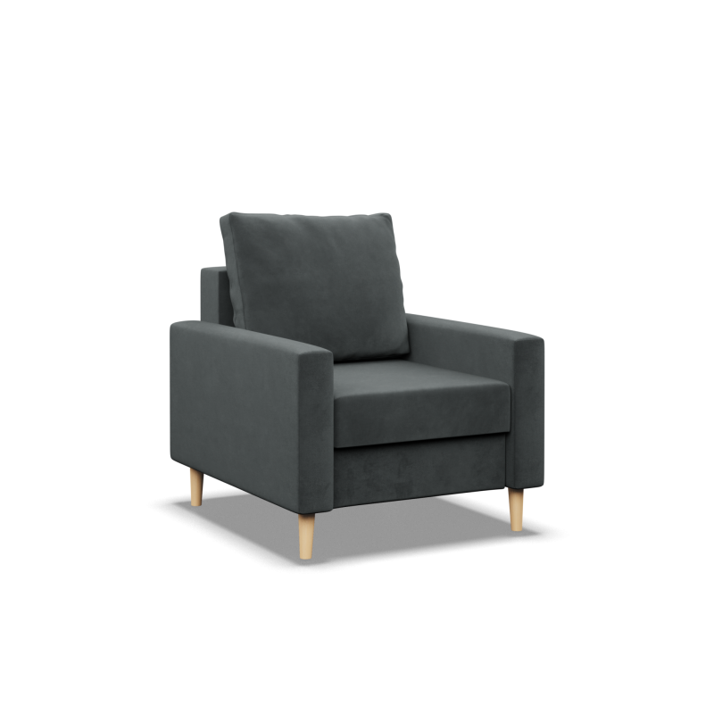 Armchair BLANK, Fabric type - Group II, Filling - Spring, Color - DARK GRAY Armchair BLANK, Fabric type - Group II, Filling - Spring, Color - DARK GRAY