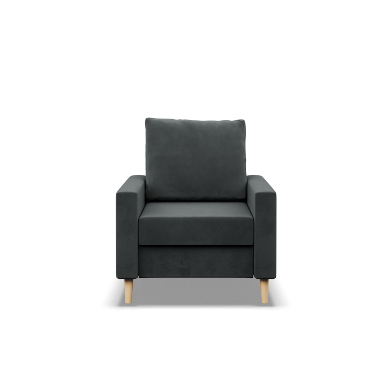 Armchair BLANK, Fabric type - Group II, Filling - Spring, Color - DARK GRAY Armchair BLANK, Fabric type - Group II, Filling - Spring, Color - DARK GRAY