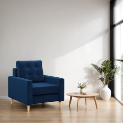 BLANK Armchair, Fabric Type - Group II, Filling - Spring, Color - NAVY BLUE BLANK Armchair, Fabric Type - Group II, Filling - Spring, Color - NAVY BLUE