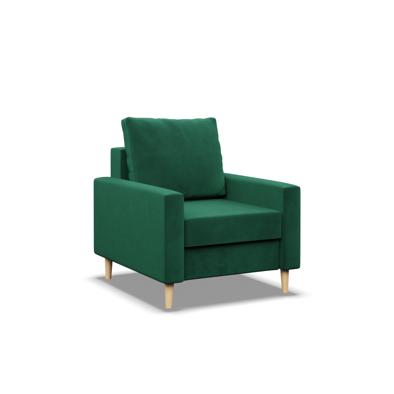 BLANK Armchair, Fabric type - Group II, Filling - Spring, Color - BOTTLE GREEN BLANK Armchair, Fabric type - Group II, Filling - Spring, Color - BOTTLE GREEN