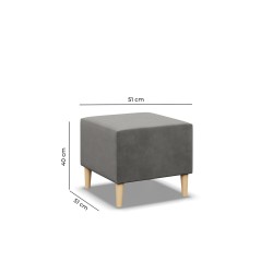 Pufa BLANK , Rodzaj tkaniny - II grupa, Kolor - GRANATOWY, Wymiar - 50x50 Pufa BLANK , Rodzaj tkaniny - II grupa, Kolor - GRANATOWY, Wymiar - 50x50