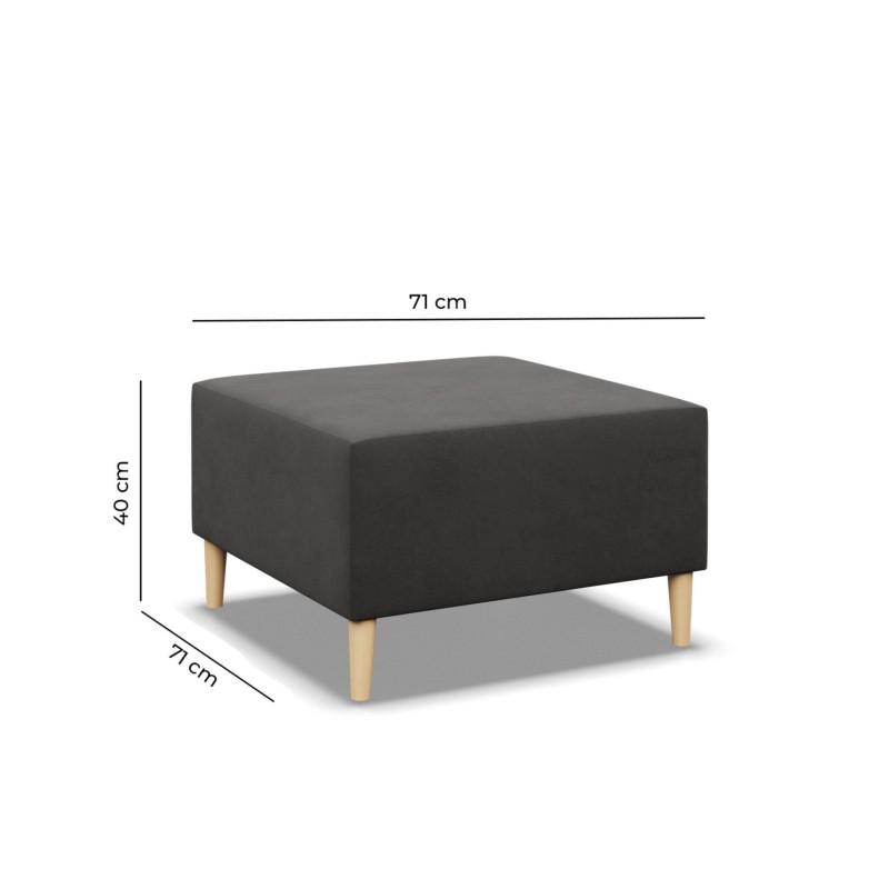 Pufa BLANK , Rodzaj tkaniny - I grupa, Kolor - SZARY, Wymiar - 70x70 Pufa BLANK , Rodzaj tkaniny - I grupa, Kolor - SZARY, Wymiar - 70x70