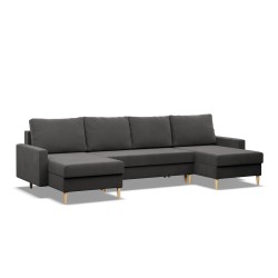 Corner sofa BLANK U, Fabric type - Group I, Filling - Foam, Color - GRAY