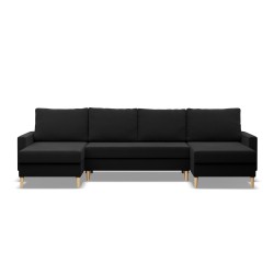 Ecksofa BLANK U, Stoffart - I Gruppe, Füllung - Schaum, Farbe - SCHWARZ Ecksofa BLANK U, Stoffart - I Gruppe, Füllung - Schaum, Farbe - SCHWARZ