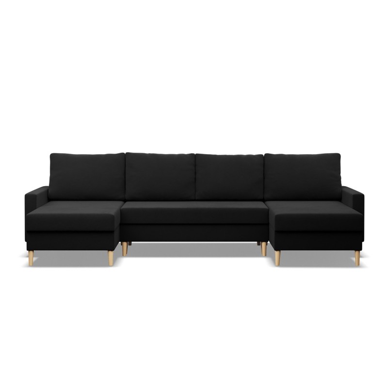 Ecksofa BLANK U, Stoffart - I Gruppe, Füllung - Schaum, Farbe - SCHWARZ Ecksofa BLANK U, Stoffart - I Gruppe, Füllung - Schaum, Farbe - SCHWARZ