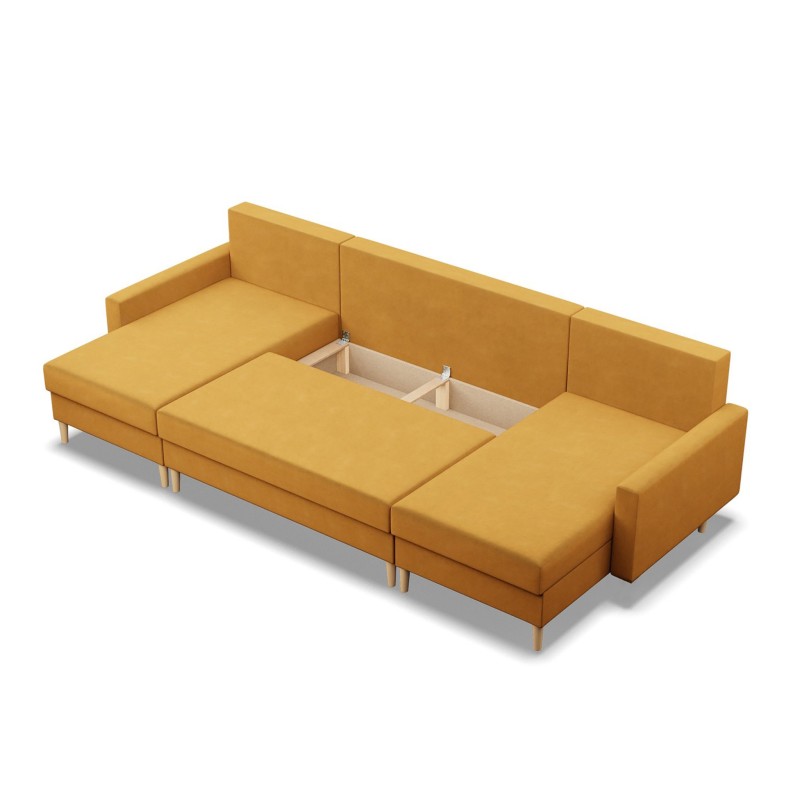 Ecksofa BLANK U, Stoffart - Gruppe II, Polsterung - Federkern, Farbe - GELB Ecksofa BLANK U, Stoffart - Gruppe II, Polsterung - Federkern, Farbe - GELB