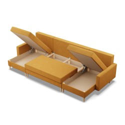 Narożnik BLANK U , Rodzaj tkaniny - II grupa, Wypełnienie - Sprężynowe, Kolor - ŻÓŁTY Narożnik BLANK U , Rodzaj tkaniny - II grupa, Wypełnienie - Sprężynowe, Kolor - ŻÓŁTY