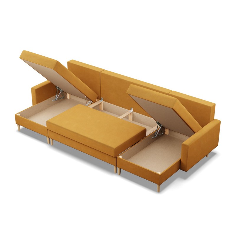 Ecksofa BLANK U, Stoffart - Gruppe II, Polsterung - Federkern, Farbe - GELB Ecksofa BLANK U, Stoffart - Gruppe II, Polsterung - Federkern, Farbe - GELB