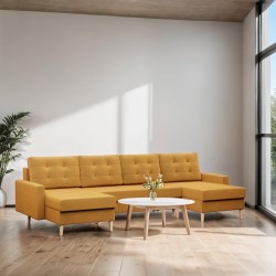 Ecksofa BLANK U, Stoffart - Gruppe II, Polsterung - Federkern, Farbe - GELB Ecksofa BLANK U, Stoffart - Gruppe II, Polsterung - Federkern, Farbe - GELB