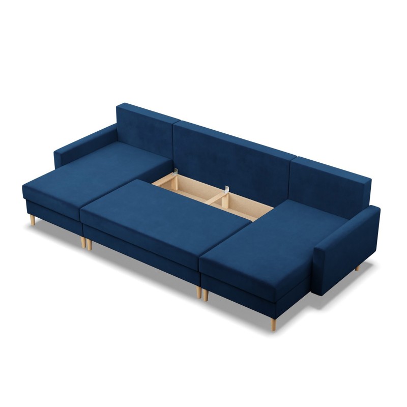 Ecksofa BLANK U, Stoffart - Gruppe II, Füllung - Federkern, Farbe - DUNKELBLAU Ecksofa BLANK U, Stoffart - Gruppe II, Füllung - Federkern, Farbe - DUNKELBLAU