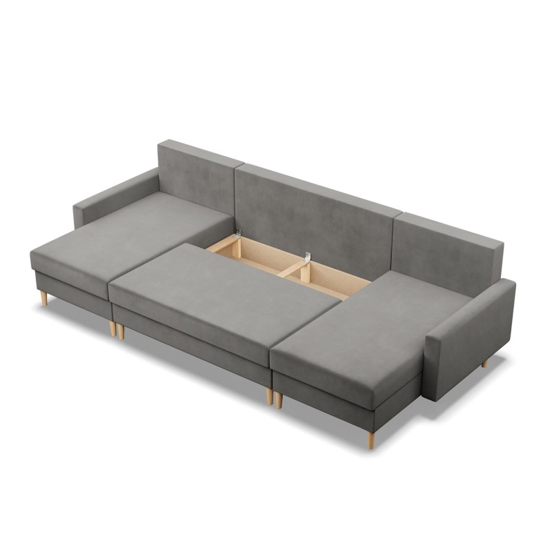Ecksofa BLANK U, Stoffart - Gruppe II, Füllung - Federkern, Farbe - HELLGRAU Ecksofa BLANK U, Stoffart - Gruppe II, Füllung - Federkern, Farbe - HELLGRAU