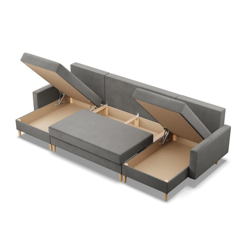 Ecksofa BLANK U, Stoffart - Gruppe II, Füllung - Federkern, Farbe - HELLGRAU Ecksofa BLANK U, Stoffart - Gruppe II, Füllung - Federkern, Farbe - HELLGRAU