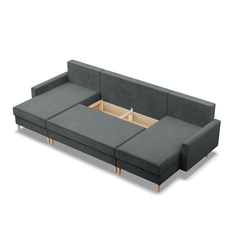 Ecksofa BLANK U, Stoffart - Gruppe II, Füllung - Federkern, Farbe - DUNKELGRAU Ecksofa BLANK U, Stoffart - Gruppe II, Füllung - Federkern, Farbe - DUNKELGRAU