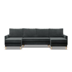 Ecksofa BLANK U, Stoffart - Gruppe II, Füllung - Federkern, Farbe - DUNKELGRAU Ecksofa BLANK U, Stoffart - Gruppe II, Füllung - Federkern, Farbe - DUNKELGRAU