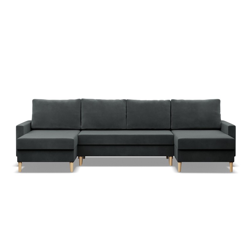 Ecksofa BLANK U, Stoffart - Gruppe II, Füllung - Federkern, Farbe - DUNKELGRAU Ecksofa BLANK U, Stoffart - Gruppe II, Füllung - Federkern, Farbe - DUNKELGRAU