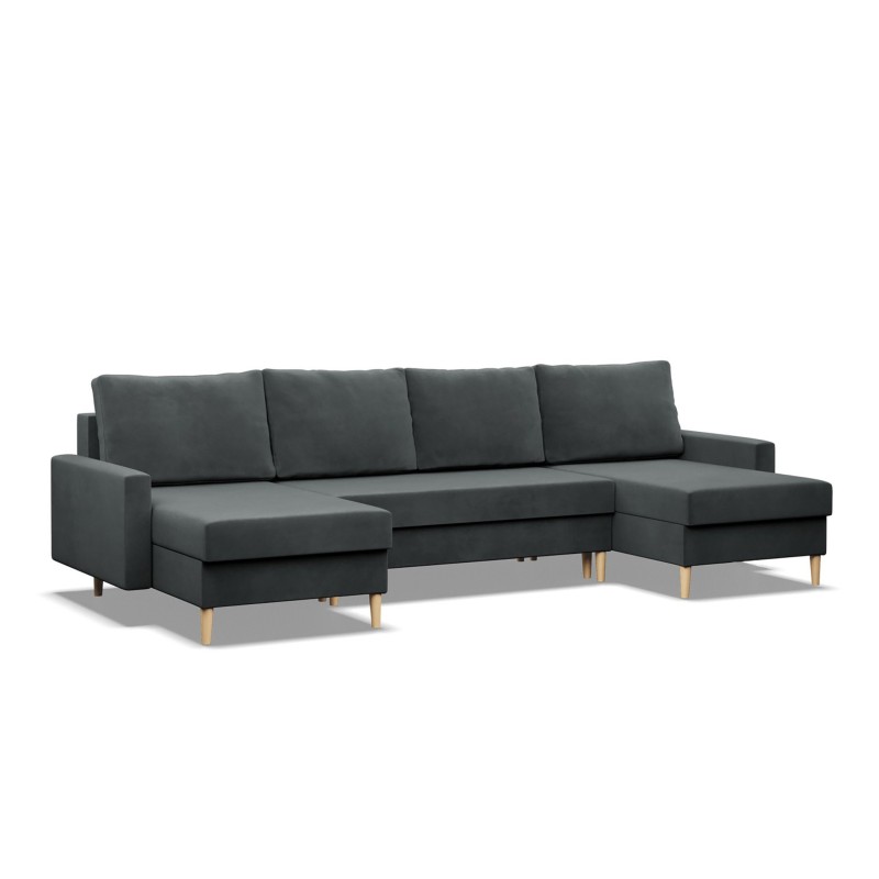 Ecksofa BLANK U, Stoffart - Gruppe II, Füllung - Federkern, Farbe - DUNKELGRAU Ecksofa BLANK U, Stoffart - Gruppe II, Füllung - Federkern, Farbe - DUNKELGRAU