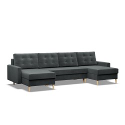 Ecksofa BLANK U, Stoffart - Gruppe II, Füllung - Federkern, Farbe - DUNKELGRAU Ecksofa BLANK U, Stoffart - Gruppe II, Füllung - Federkern, Farbe - DUNKELGRAU