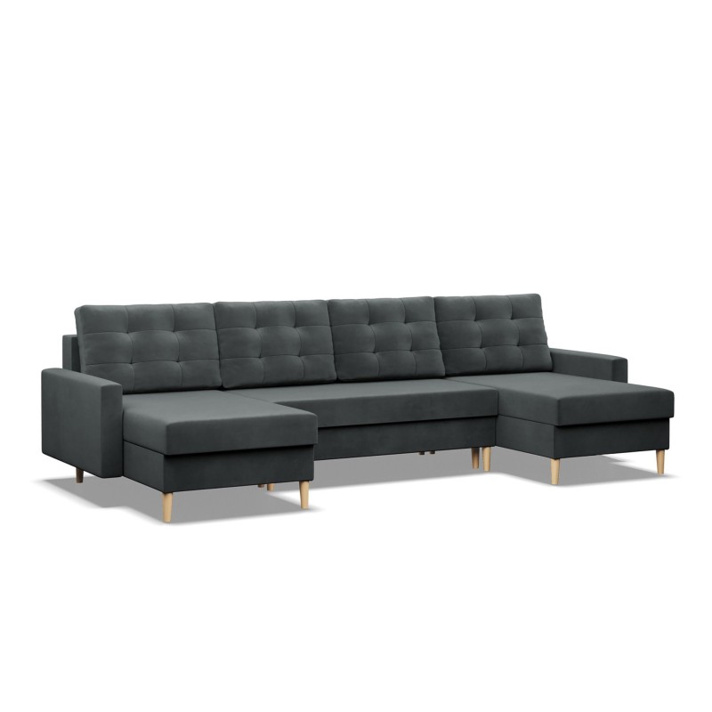 Ecksofa BLANK U, Stoffart - Gruppe II, Füllung - Federkern, Farbe - DUNKELGRAU Ecksofa BLANK U, Stoffart - Gruppe II, Füllung - Federkern, Farbe - DUNKELGRAU