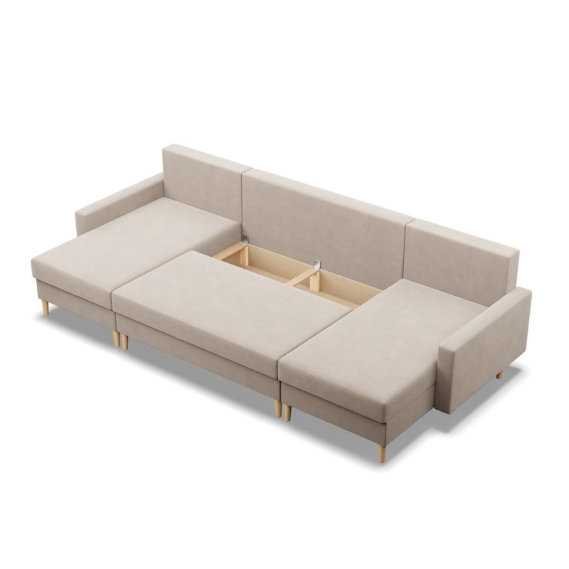 Ecksofa BLANK U, Stoffart - II Gruppe, Füllung - Federkern, Farbe - BEIGE Ecksofa BLANK U, Stoffart - II Gruppe, Füllung - Federkern, Farbe - BEIGE