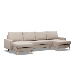 Corner sofa BLANK U, Fabric type - Group II, Filling - Spring, Color - BEIGE