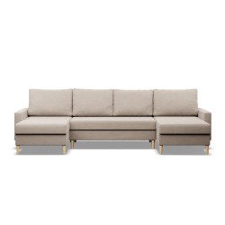 Ecksofa BLANK U, Stoffart - II Gruppe, Füllung - Federkern, Farbe - BEIGE Ecksofa BLANK U, Stoffart - II Gruppe, Füllung - Federkern, Farbe - BEIGE