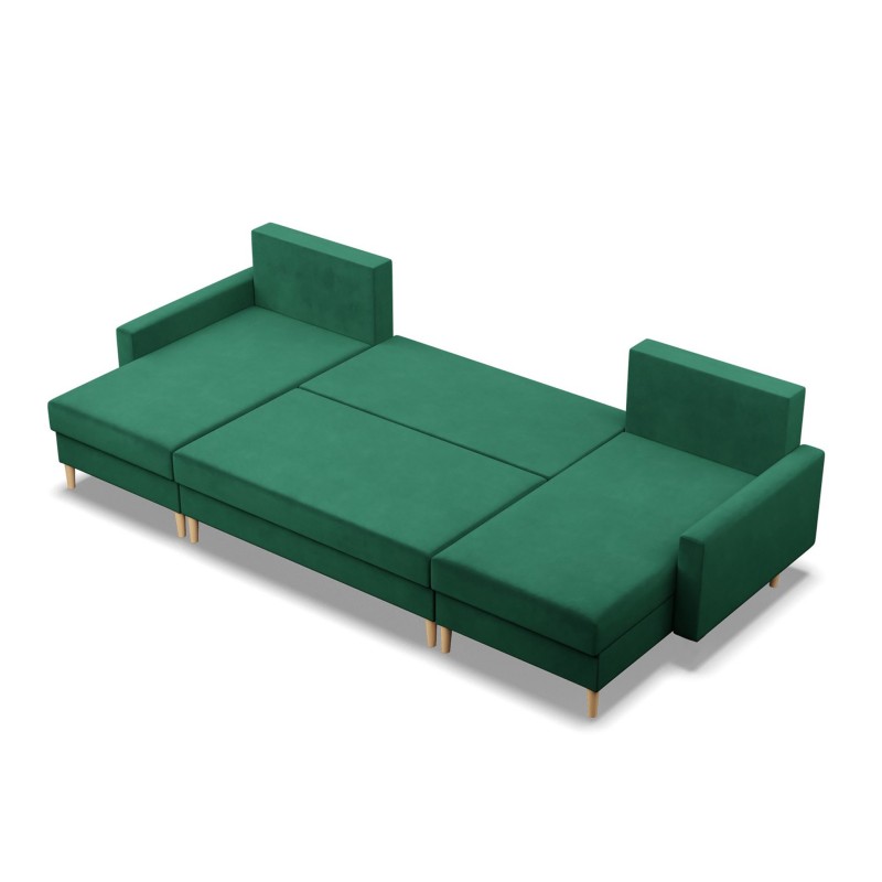 Ecksofa BLANK U, Stoffart - Gruppe II, Füllung - Federkern, Farbe - FLASCHENGRÜN Ecksofa BLANK U, Stoffart - Gruppe II, Füllung - Federkern, Farbe - FLASCHENGRÜN