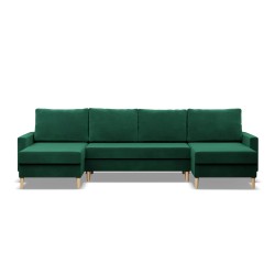 Ecksofa BLANK U, Stoffart - Gruppe II, Füllung - Federkern, Farbe - FLASCHENGRÜN Ecksofa BLANK U, Stoffart - Gruppe II, Füllung - Federkern, Farbe - FLASCHENGRÜN