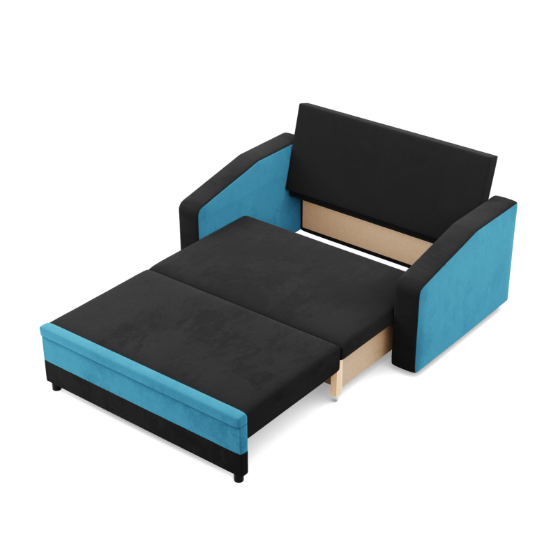 Sofa ORION , Kolor - CZARNY + TURKUS Sofa ORION , Kolor - CZARNY + TURKUS