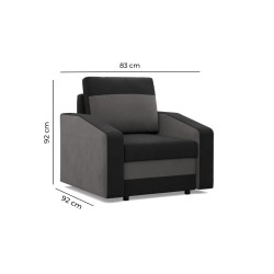 ORION Armchair, Filling - Spring, Color - BLACK + FUCHSIA ORION Armchair, Filling - Spring, Color - BLACK + FUCHSIA