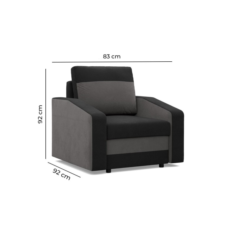 ORION Armchair, Filling - Spring, Color - BLACK + FUCHSIA ORION Armchair, Filling - Spring, Color - BLACK + FUCHSIA