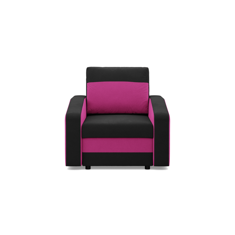 ORION Armchair, Filling - Spring, Color - BLACK + FUCHSIA ORION Armchair, Filling - Spring, Color - BLACK + FUCHSIA
