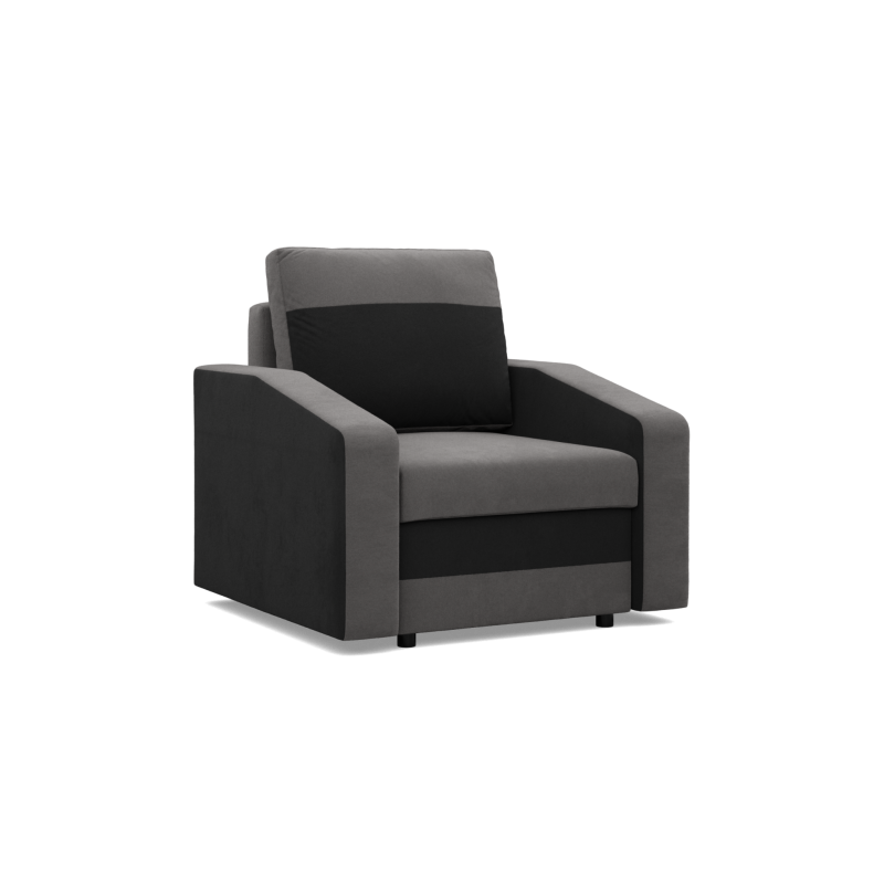 ORION Armchair, Filling - Spring, Color - GRAY + BLACK ORION Armchair, Filling - Spring, Color - GRAY + BLACK