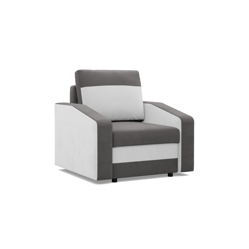 ORION Armchair, Filling - Spring, Color - GRAY + WHITE ORION Armchair, Filling - Spring, Color - GRAY + WHITE