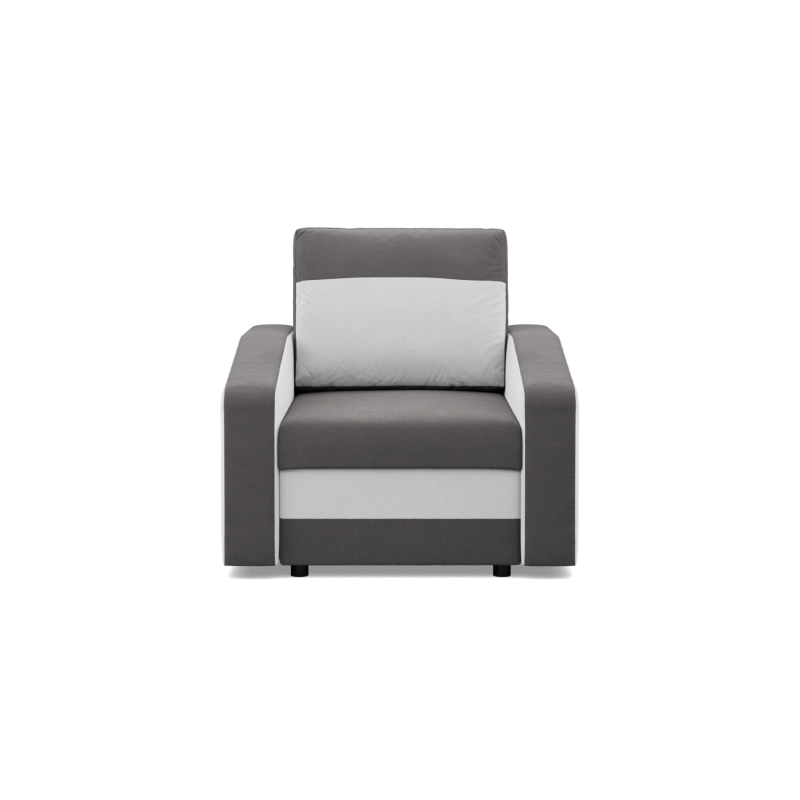 ORION Armchair, Filling - Spring, Color - GRAY + WHITE ORION Armchair, Filling - Spring, Color - GRAY + WHITE