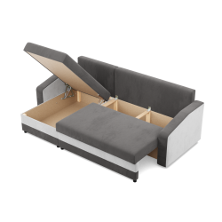 ORION Corner Sofa, Filling - Foam, Color - GRAY + WHITE ORION Corner Sofa, Filling - Foam, Color - GRAY + WHITE
