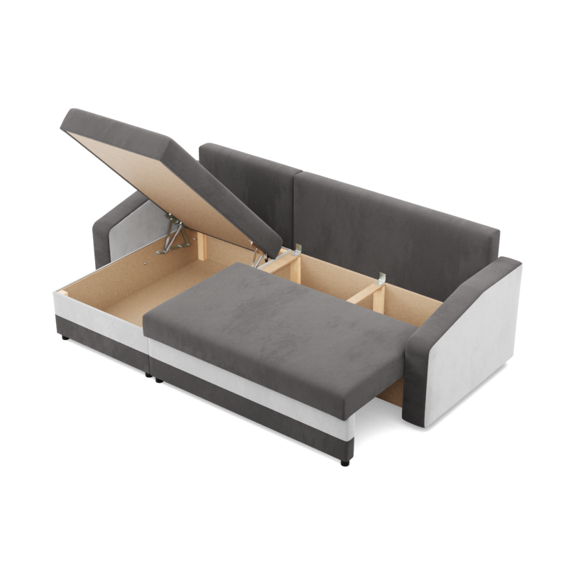 ORION Corner Sofa, Filling - Foam, Color - GRAY + WHITE ORION Corner Sofa, Filling - Foam, Color - GRAY + WHITE